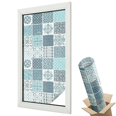 Witraż naklejka na okno Boho kafelki