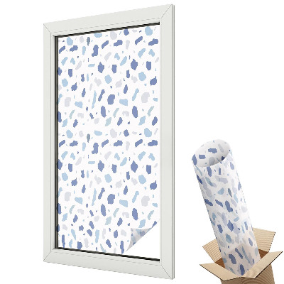 Witraż naklejka na okno Niebieskie wzory