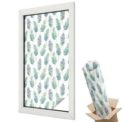 Witraż naklejka na okno Tropikalne liście