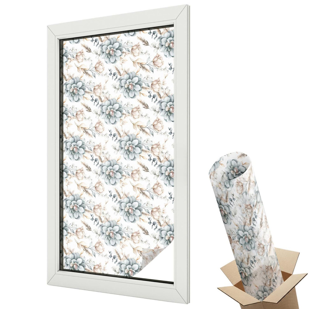 Dekoracyjna folia okienna Kwiatowa elegancja