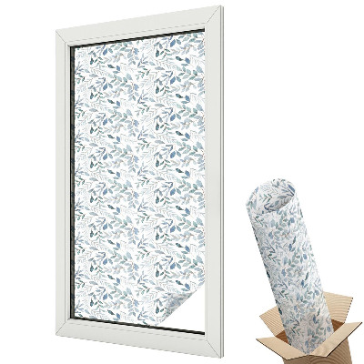 Mleczna folia na okno witraż Sielskie liście