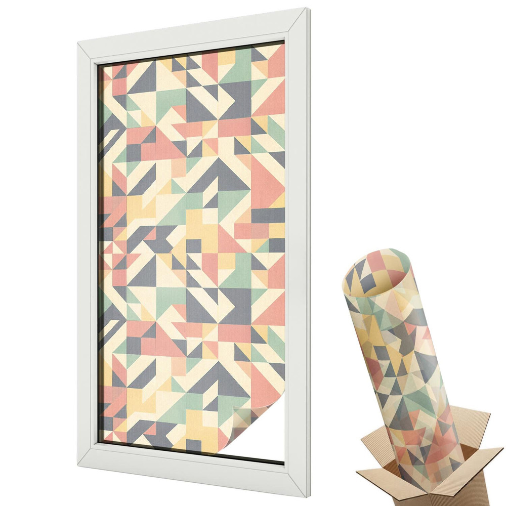 Witraż naklejka na okno Energia geometrii