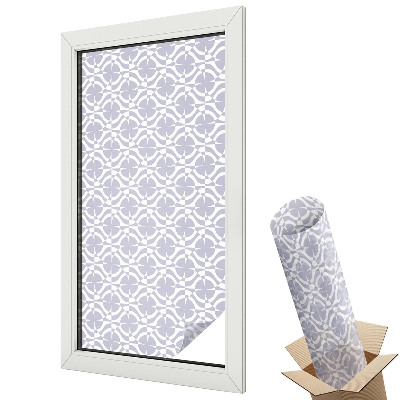 Mleczna folia na okno witraż Fioletowa symetria