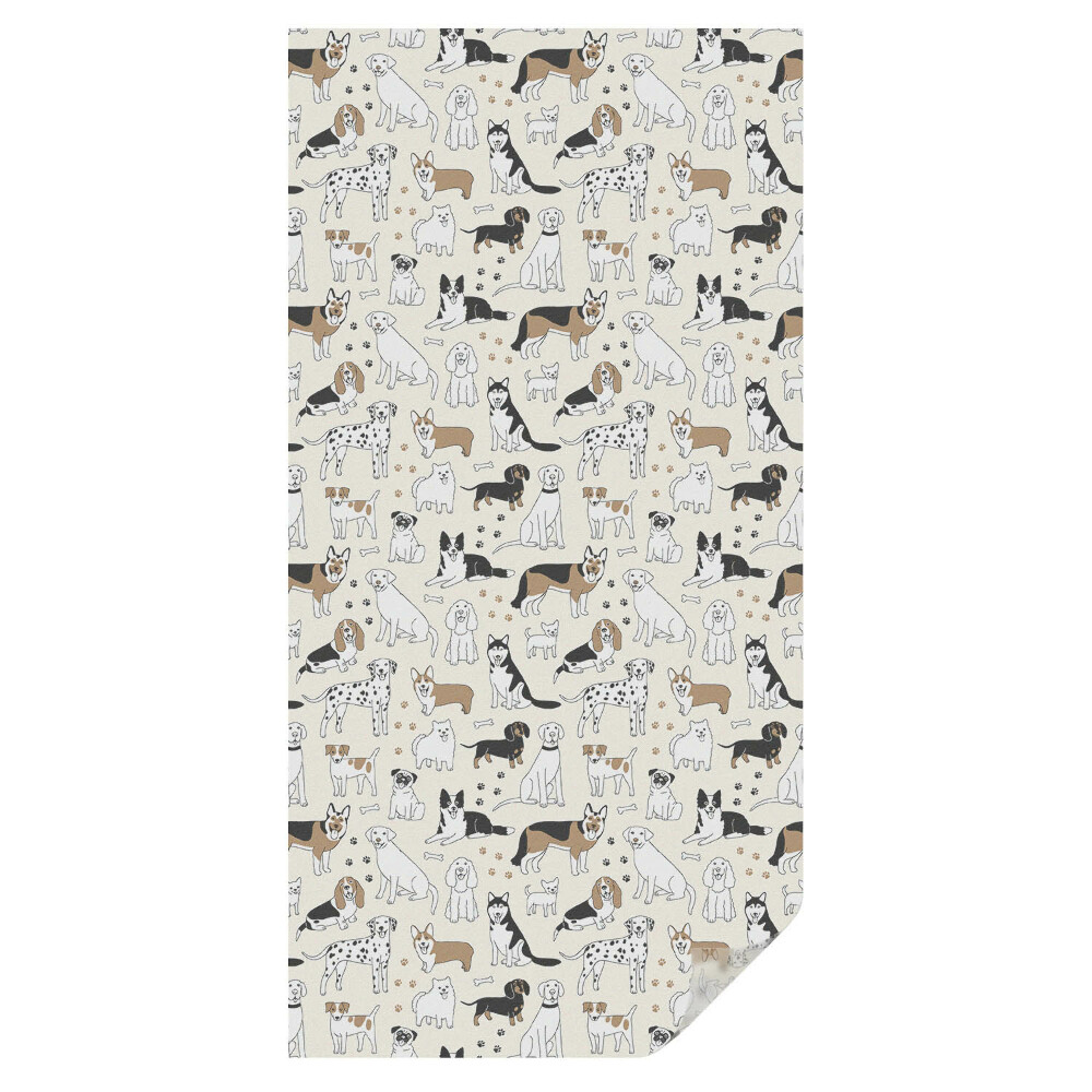 Witraż naklejka na okno Pieski wzory