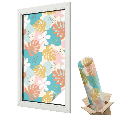 Witraż naklejka na okno Egzotyczna natura