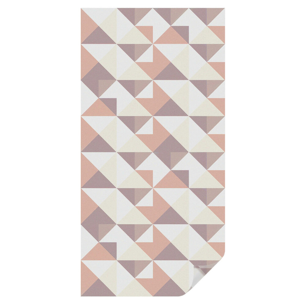 Mleczna folia na okno witraż Nowoczesne trójkąty