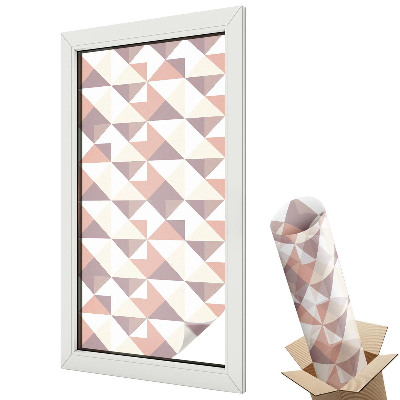 Mleczna folia na okno witraż Nowoczesne trójkąty