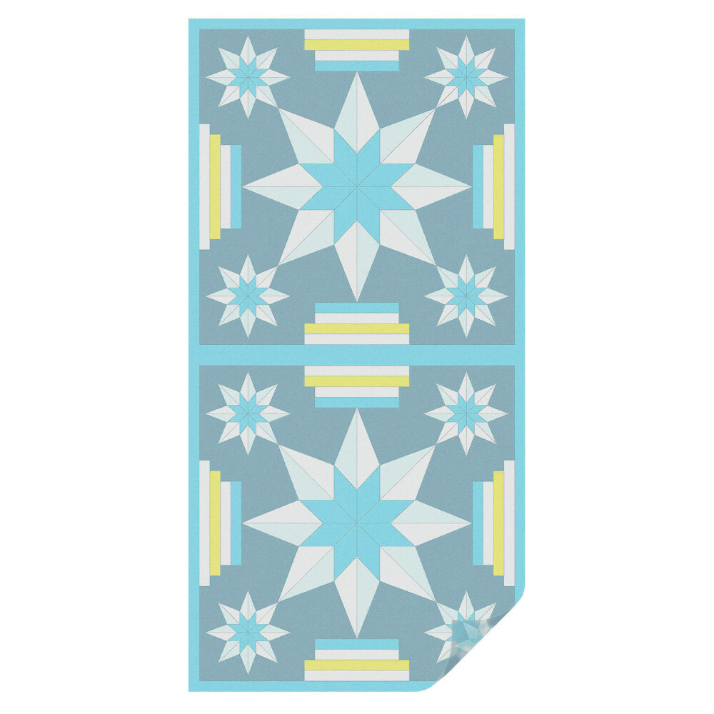 Witraż naklejka na okno Gwiaździsty wzór