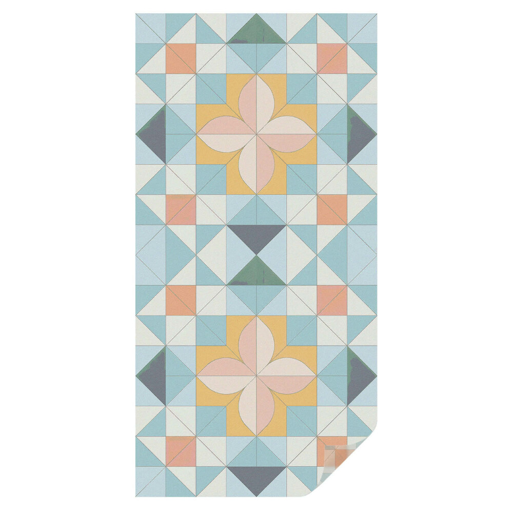 Mleczna folia na okno witraż Kolorowa geometria