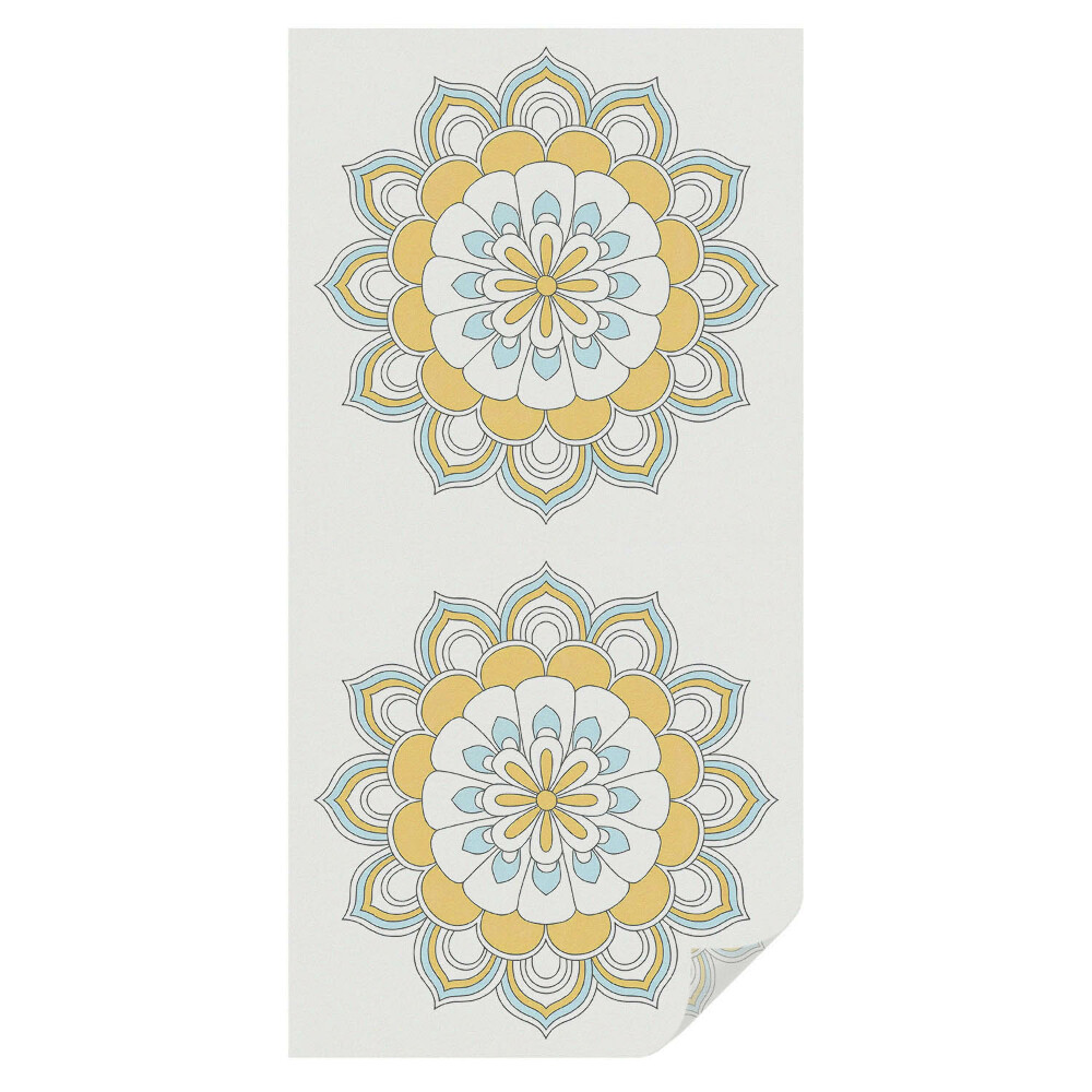 Mleczna folia na okno witraż Kolorowe mandale