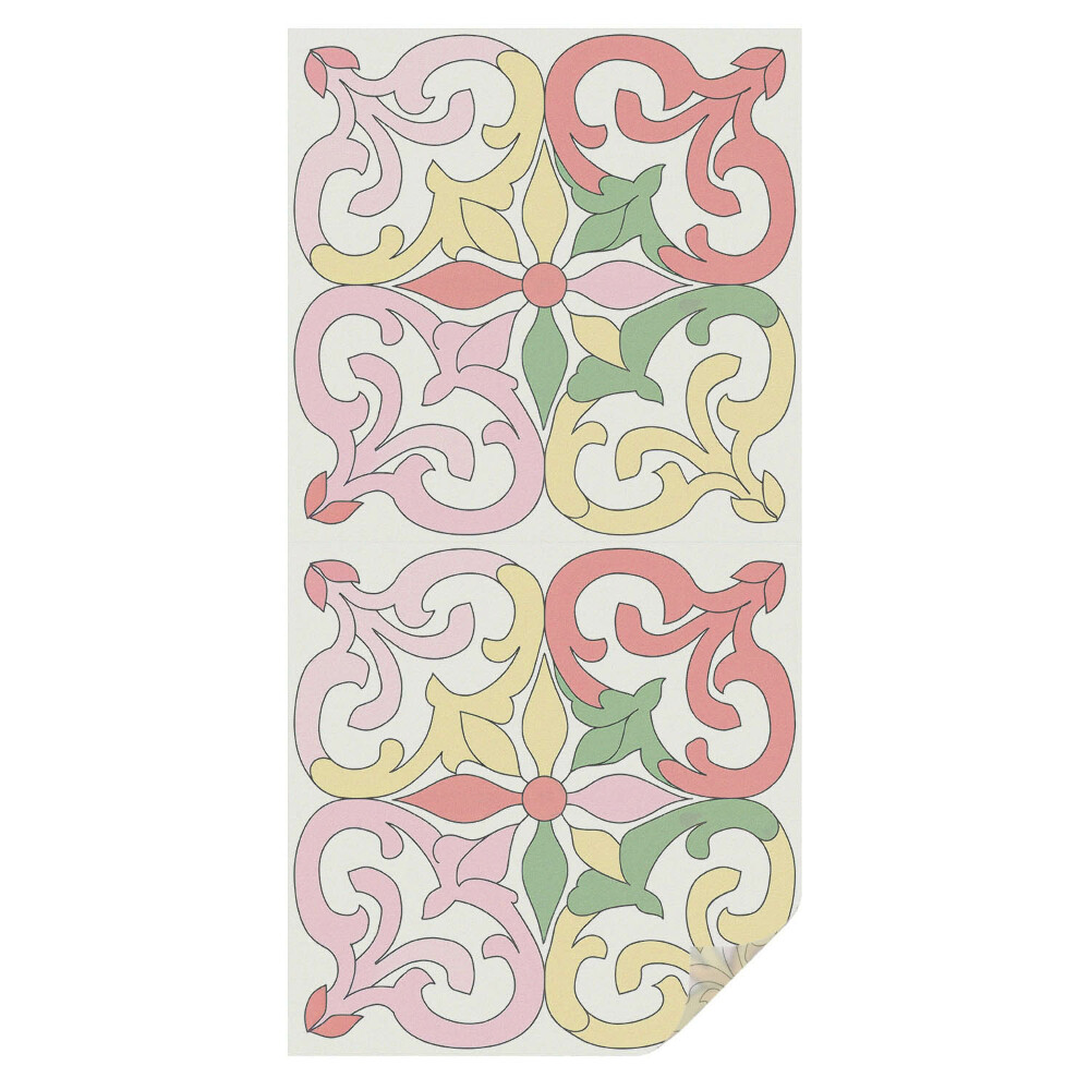 Witraż naklejka na okno Kwiatowe ornamenty