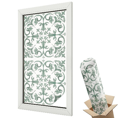 Witraż naklejka na okno Roślinne ornamenty