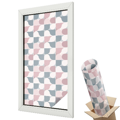 Witraż naklejka na okno Pastelowe wzory