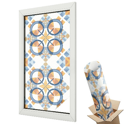Witraż naklejka na okno Geometryczny wzór