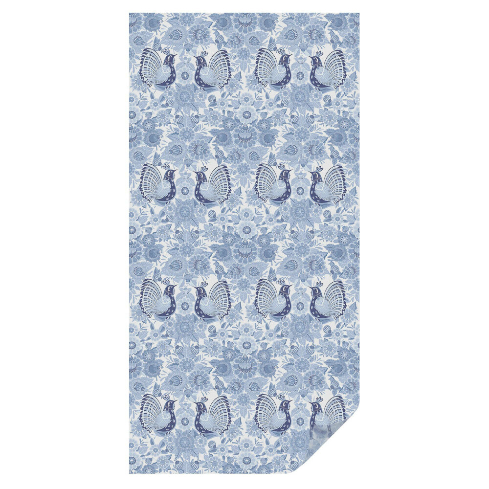 Witraż naklejka na okno Kwiatowy ptasi