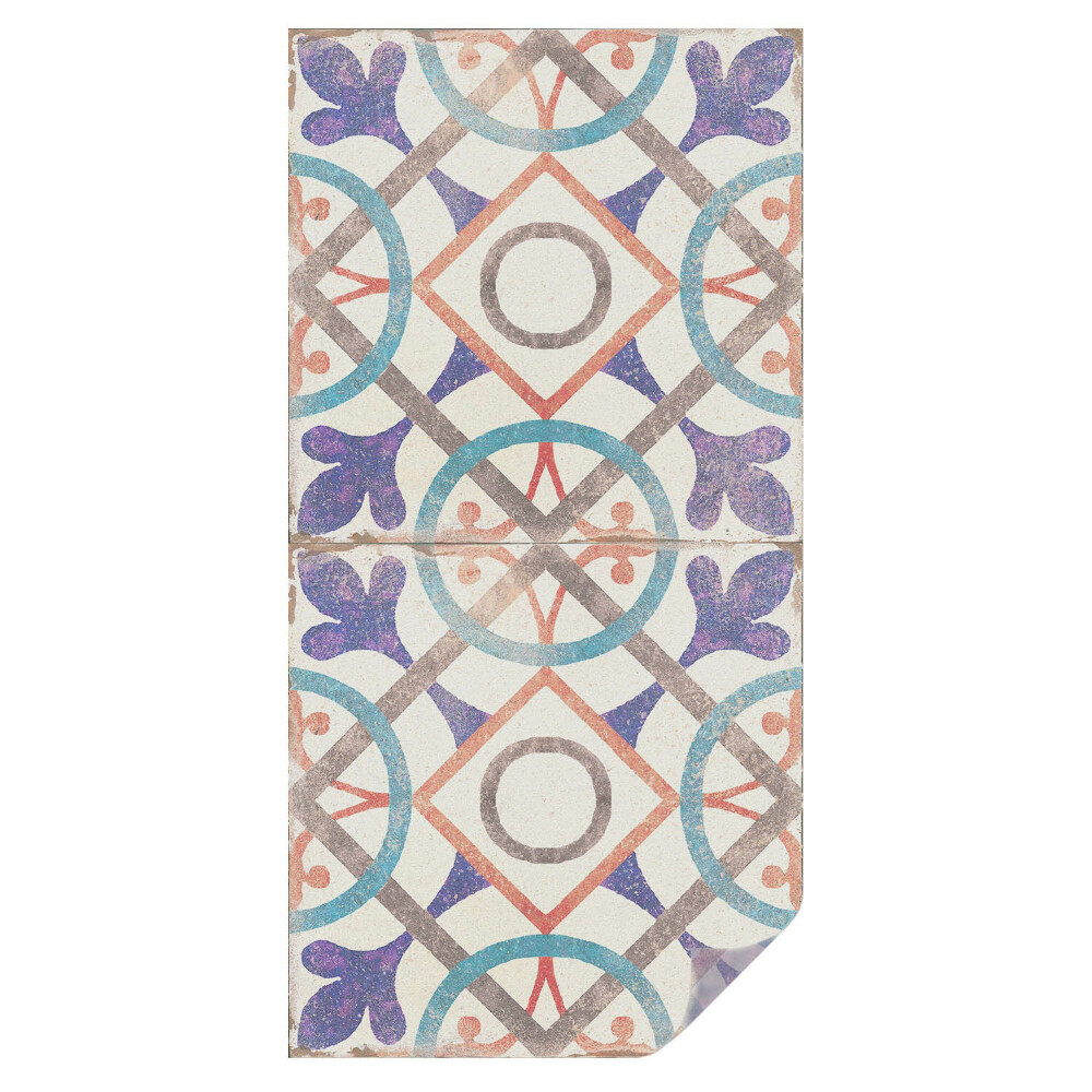 Witraż naklejka na okno Kolorowe mozaiki