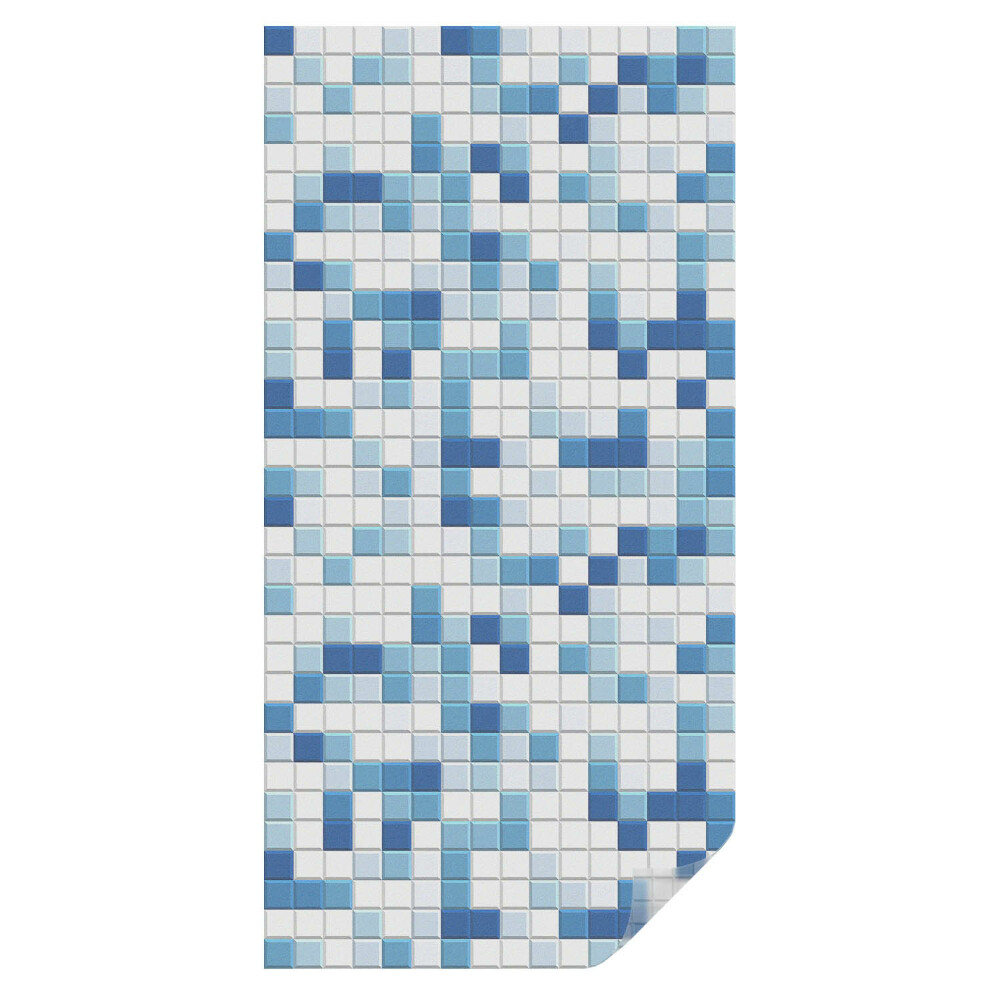 Mleczna folia na okno witraż Kafelkowa gra