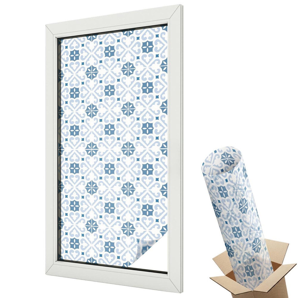 Witraż naklejka na okno Zdobienia kafelkowe