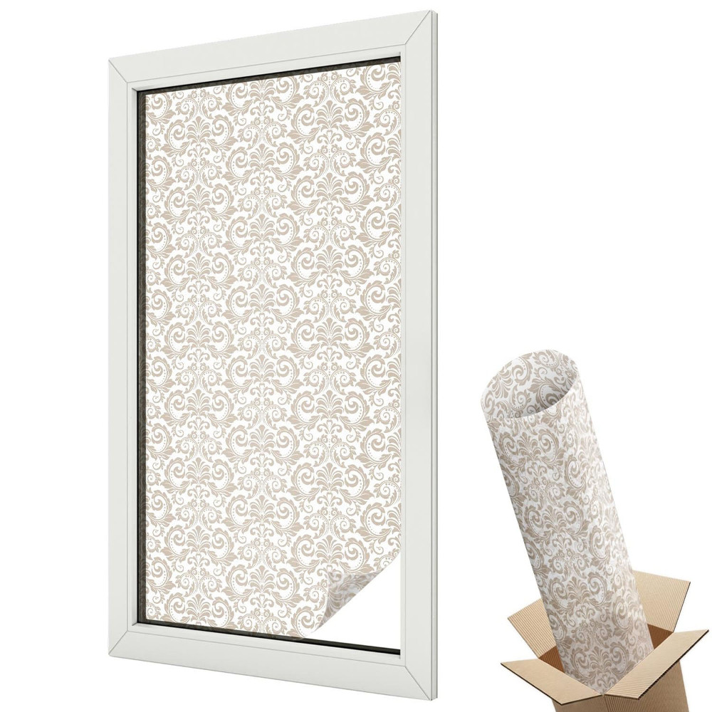 Mleczna folia na okno witraż Dekoracyjna elegancja