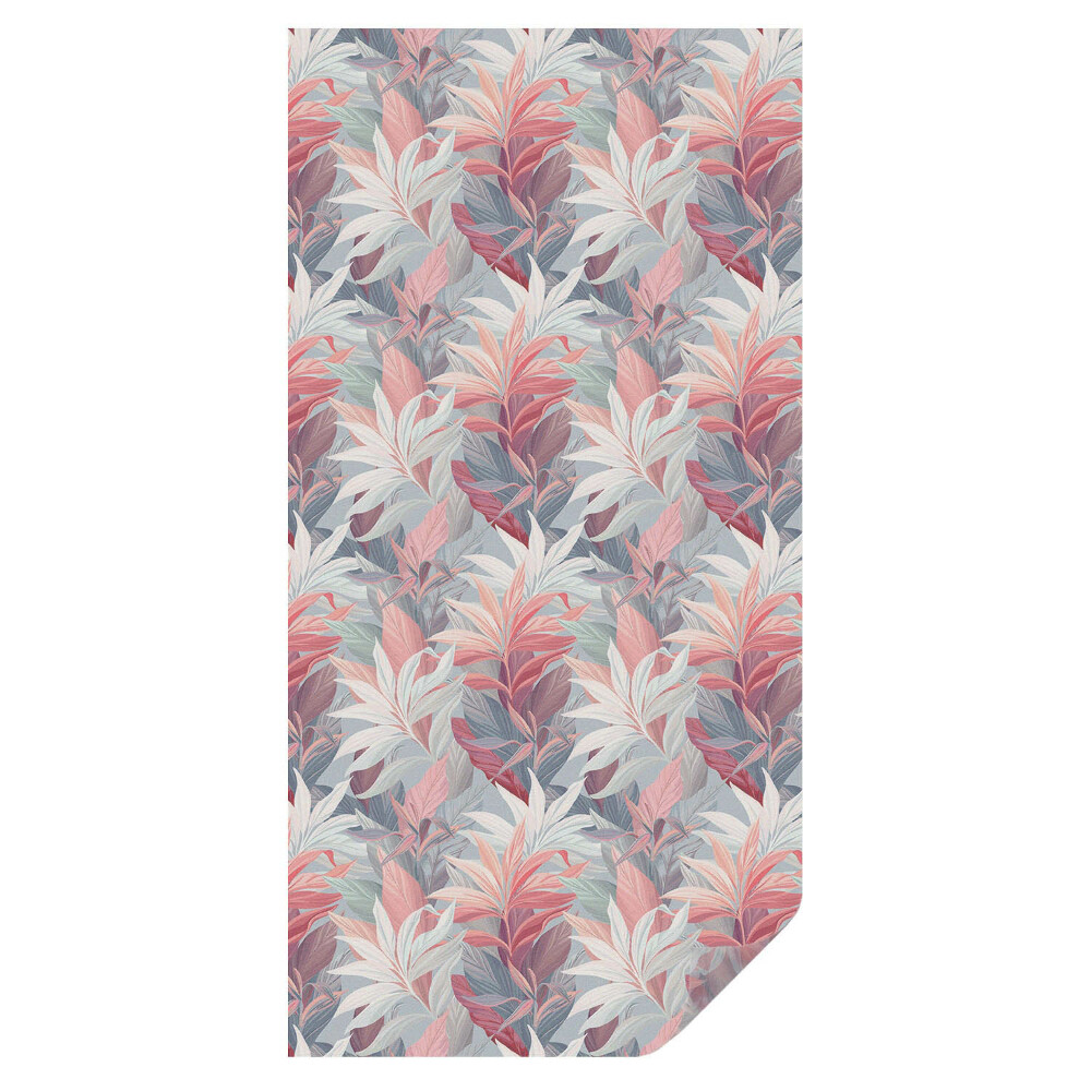 Mleczna folia na okno witraż Kwiatowe liście