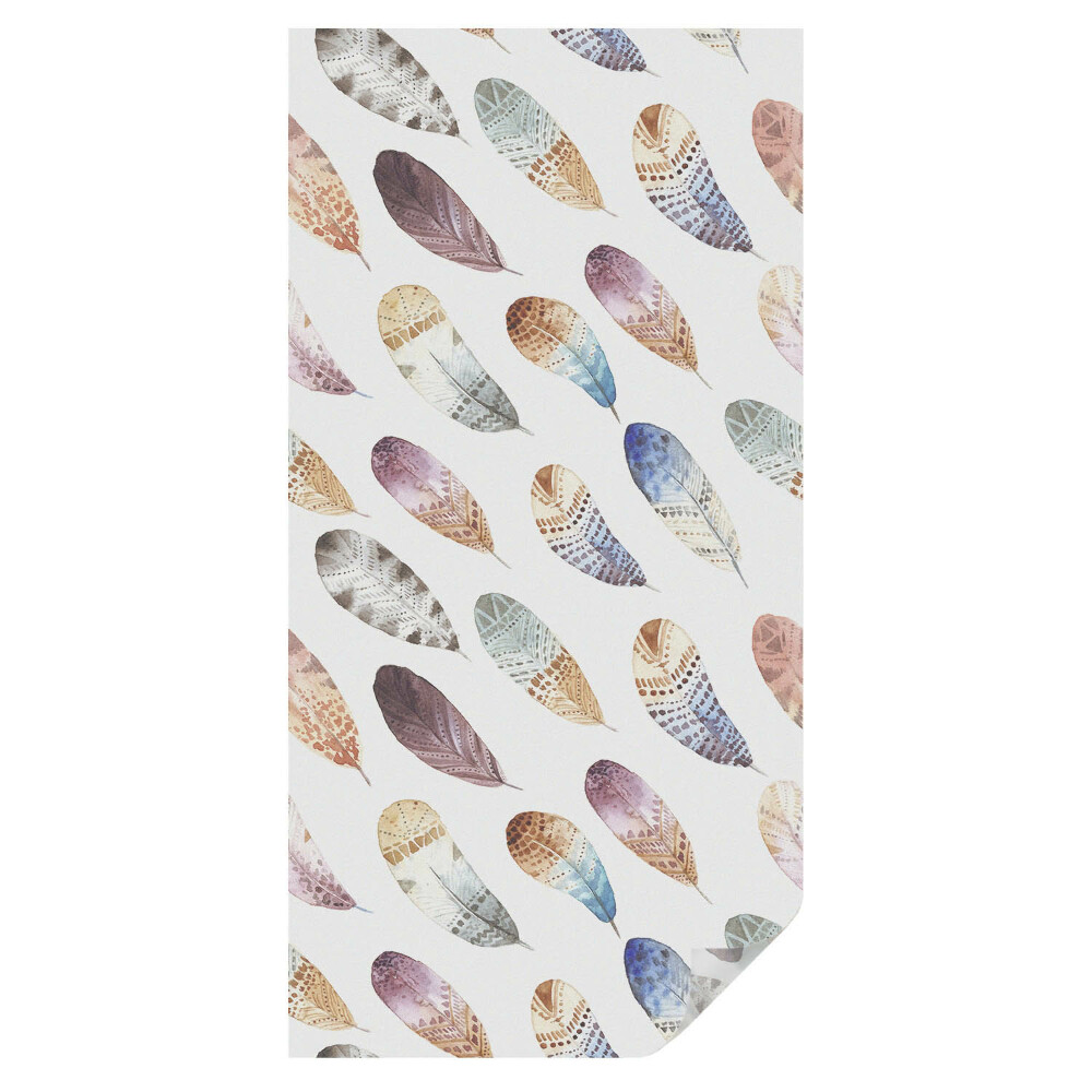 Witraż naklejka na okno Pióra boho