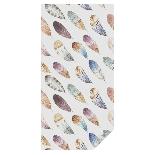 Witraż naklejka na okno Pióra boho