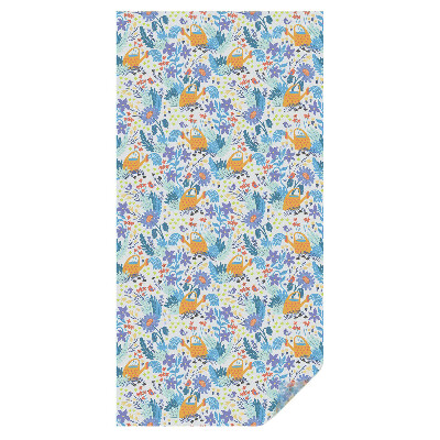 Mleczna folia na okno witraż Roślinny motyw