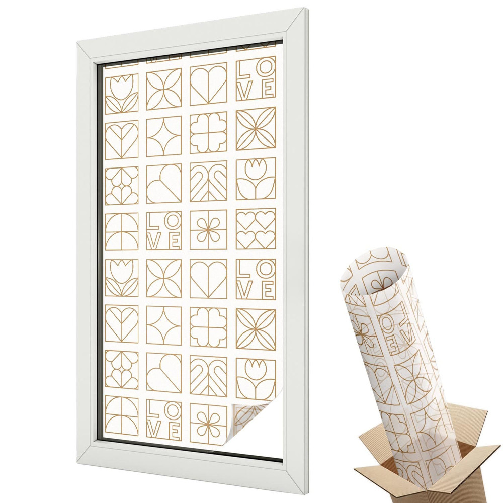 Dekoracyjna folia okienna Geometryczna miłość