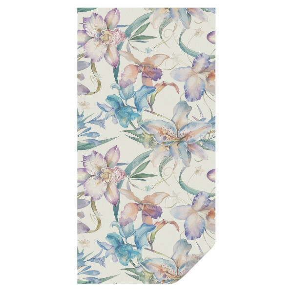 Mleczna folia na okno witraż Kwiatowy motyw