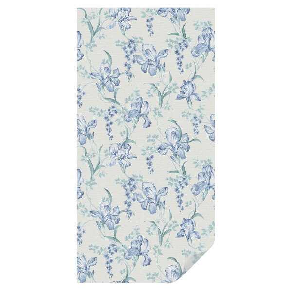 Mleczna folia na okno witraż Niebieskie kwiaty