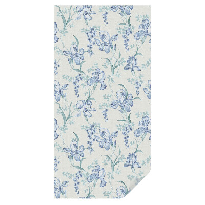 Mleczna folia na okno witraż Niebieskie kwiaty