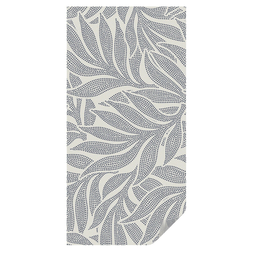 Mleczna folia na okno witraż Krople liści