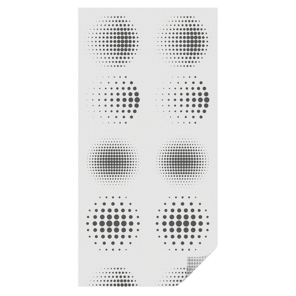 Mleczna folia na okno witraż Kropkowe okręgi