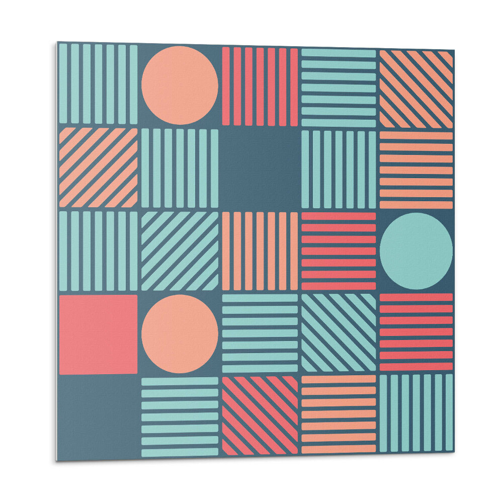 Samoprzylepne płytki Geometria z kolorowymi kształtami