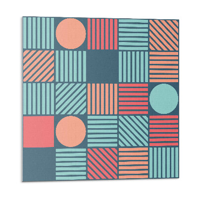 Samoprzylepne płytki Geometria z kolorowymi kształtami