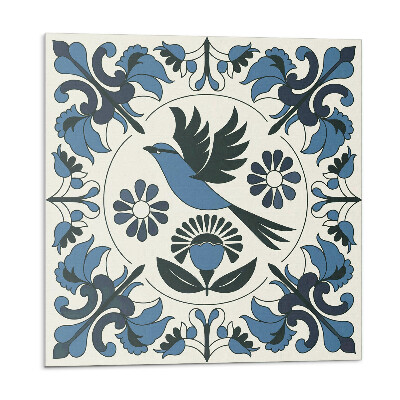 Płytki ścienne Wzór z ptakiem i kwiatami