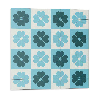 Samoprzylepne płytki Kwiatowy wzór w kratkę