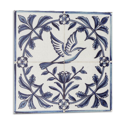 Samoprzylepne płytki Motyw ptaka wśród roślin