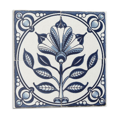 Płytki ścienne Kwiatowy wzór na kaflu