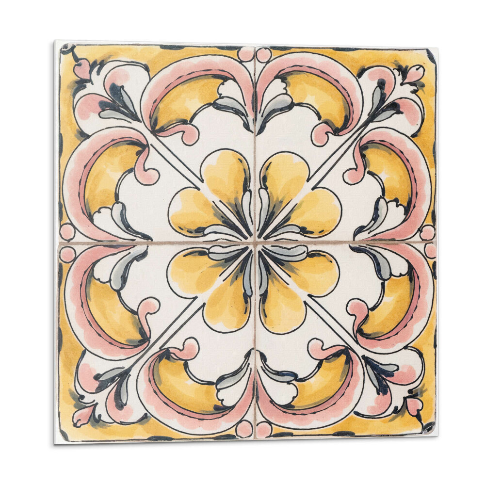 Kafelki samoprzylepne Kwiatowy wzór ceramiczny