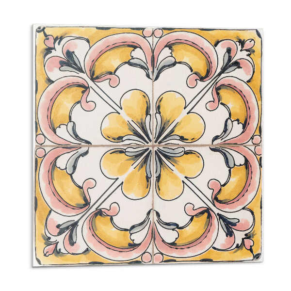 Kafelki samoprzylepne Kwiatowy wzór ceramiczny