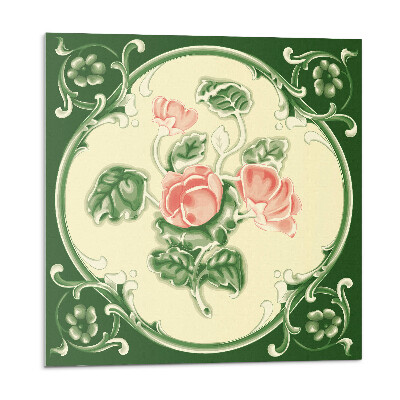 Samoprzylepne płytki Kwiatowy wzór z liśćmi