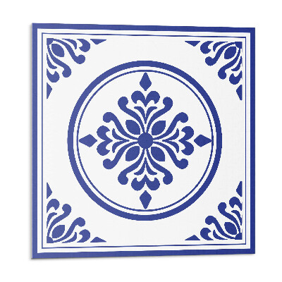 Płytki ścienne Wzór z okręgiem i kwiatami