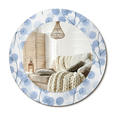 Lustro dekoracyjne okrągłe Gałęzie liście