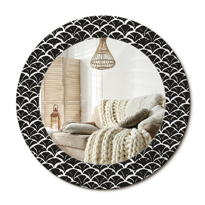 Lustro z nadrukiem okrągłe Orientalne łuski