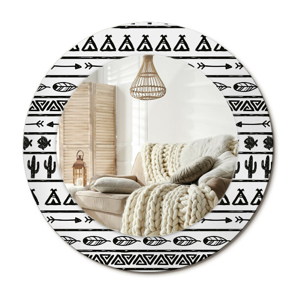 Lustro dekoracyjne okrągłe Boho minimalistyczny