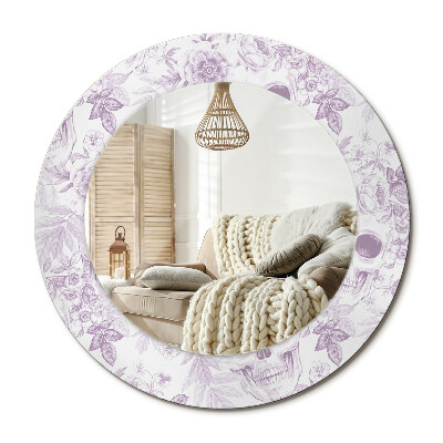 Lustro dekoracyjne okrągłe Czaszki