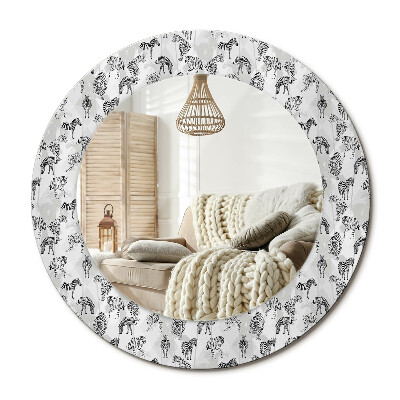 Lustro dekoracyjne okrągłe Tropikalny tygrys