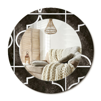 Lustro z nadrukiem okrągłe Antyczne wzór