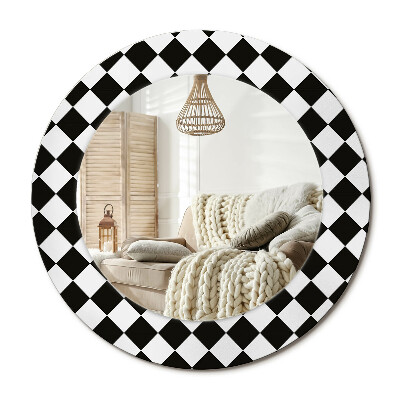 Lustro dekoracyjne okrągłe Szachy biurko